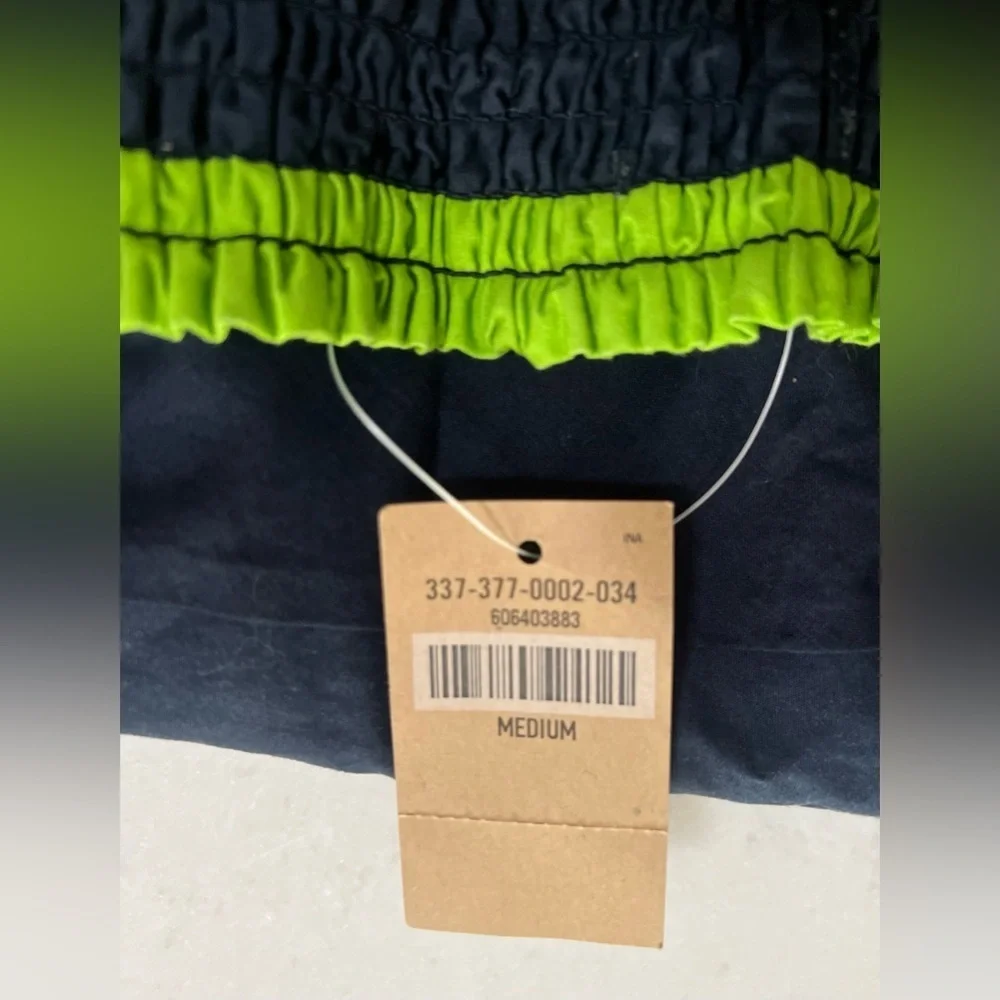 Hollister Navy And Green Strapless Peplum Juniors Top Size Medium New With Tags - Picture 4 of 6